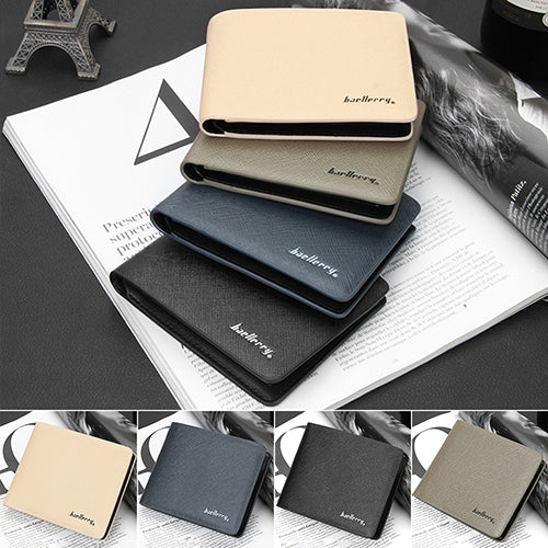 Men Bifold Faux Leather Purse Credit Card Holder Slim Wallet Clutch Billfold