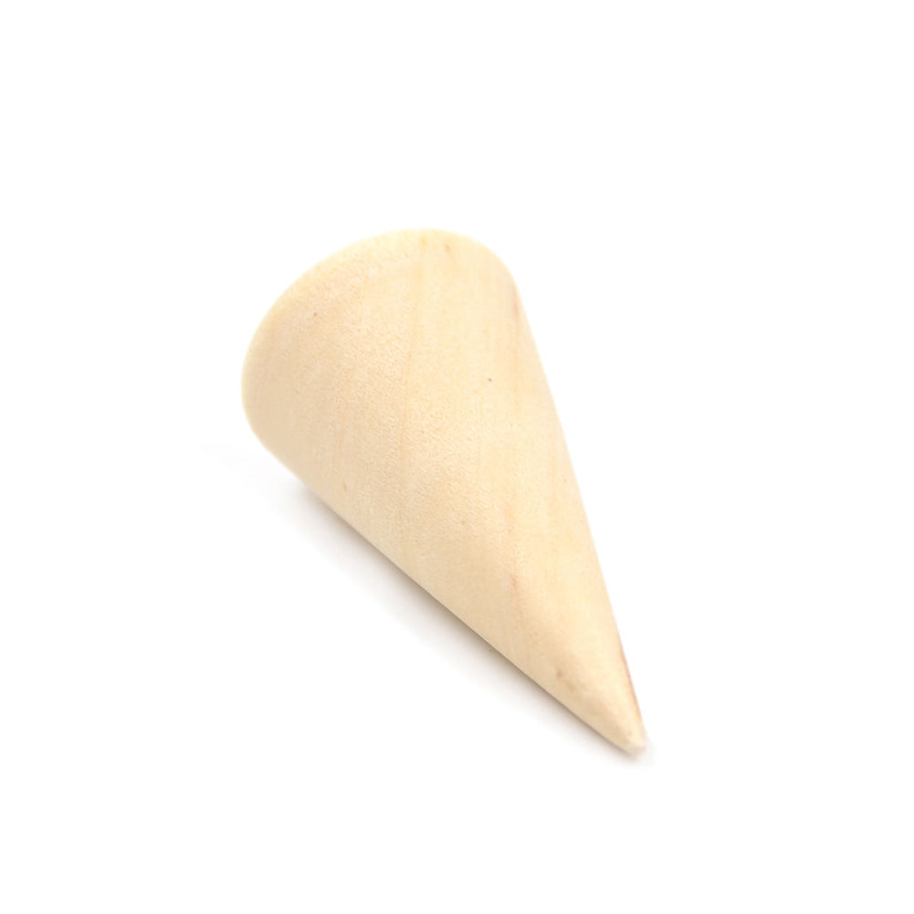 3Pcs Simple Wooden Cone Display Stand Holder Jewelry Ring Pendant Showing Stand