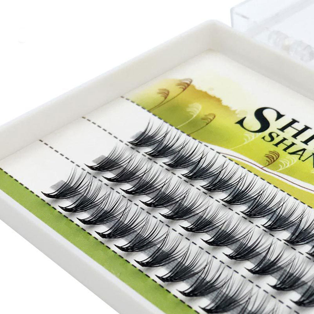 60Pcs/Box Eyelash Extension Handmade False Lashes Cluster Natural Long 8/10/12mm
