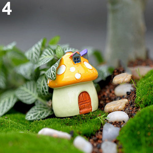 3 Sizes Mushroom Miniature Garden Ornament DIY Craft Pot Fairy Dollhouse Decor