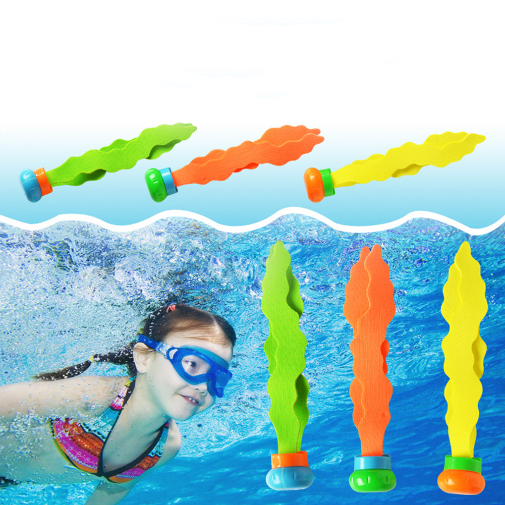 Diving Ring Sea Plant Rod Summer Swimming Pool Underwater Game Throwing Toys