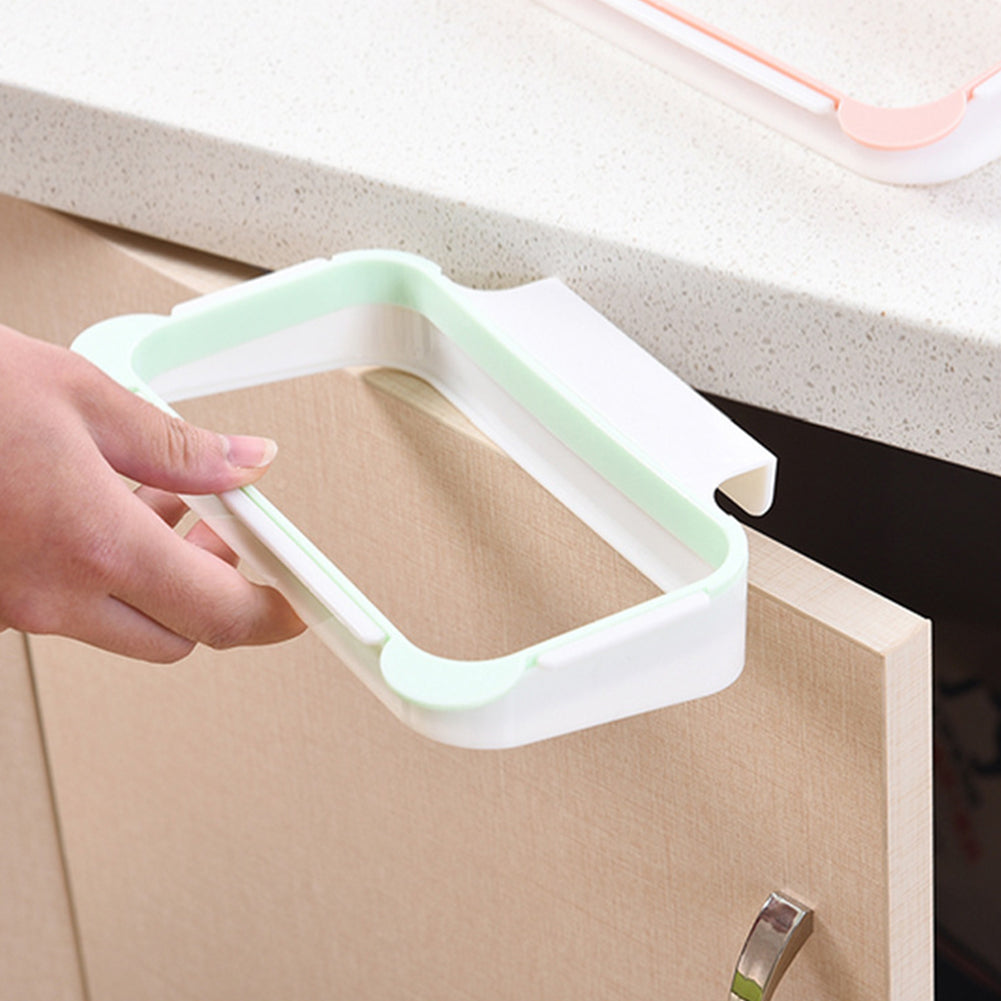Practical Kitchen Trash Rubbish Bag Holder Garbage Storage Rack Cupboard Hanger