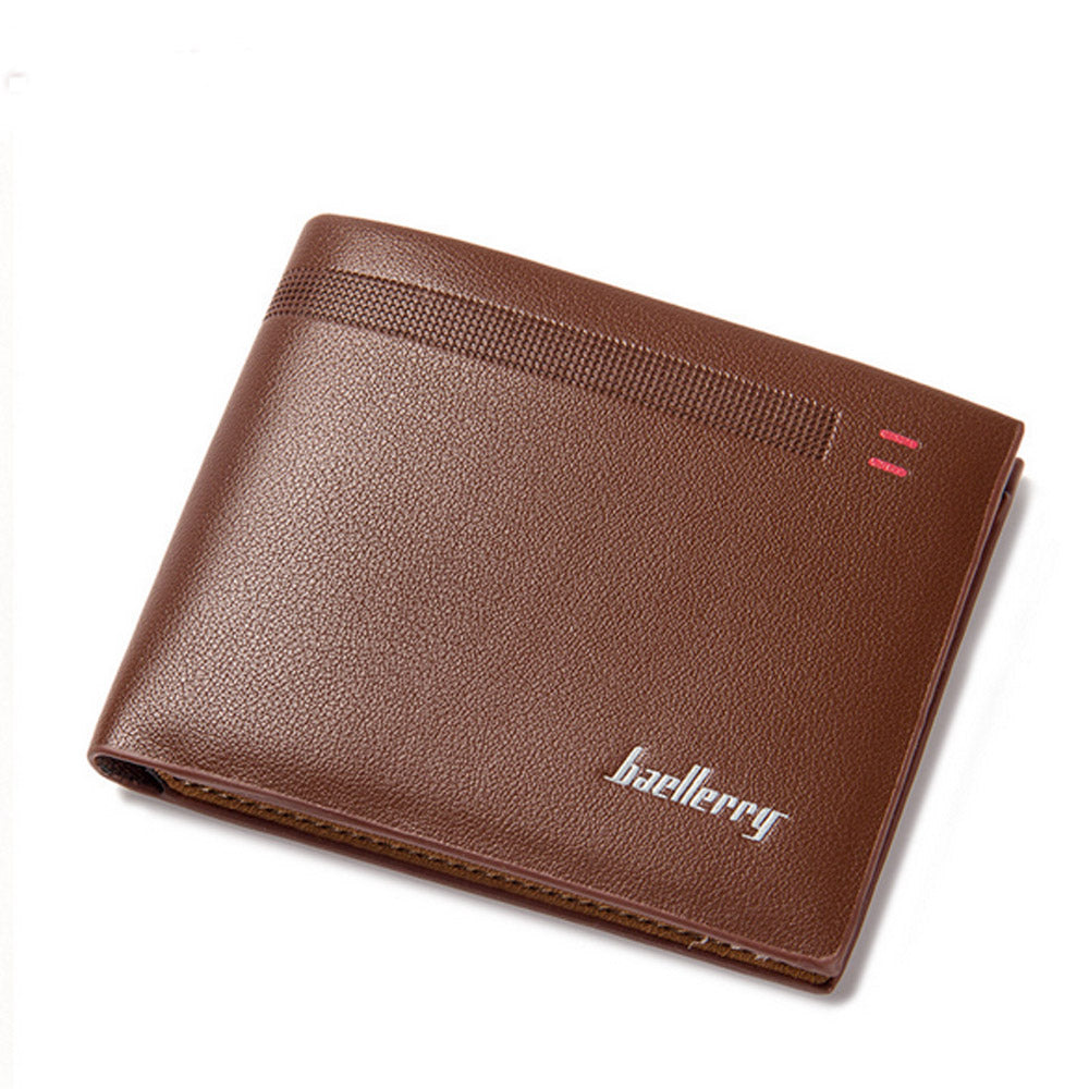Men Small Short Wallet Coin Purses Male PU Leather Money Billfold Coin Pocket ID Card Holders Clutch Bag Clips