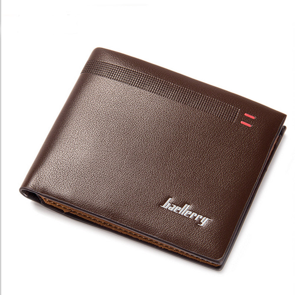 Men Small Short Wallet Coin Purses Male PU Leather Money Billfold Coin Pocket ID Card Holders Clutch Bag Clips