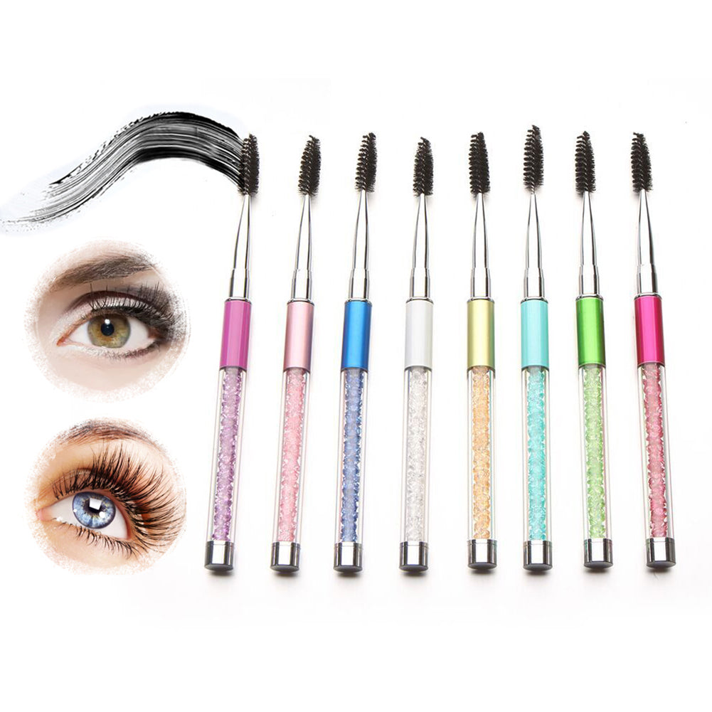 Rhinestone Eyelash Brush Cosmetic Mascara Applicator Spooler Lady Makeup Tool