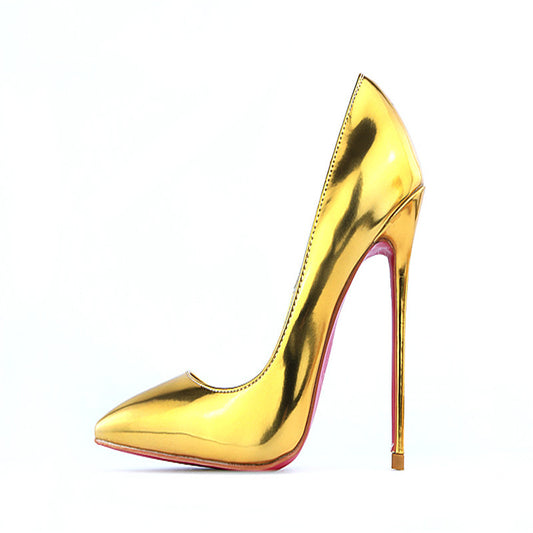 Shoes Woman JE00117 So Nice Kate Patent Leather Black Nude Gold Heels Pigalle Fashion Wedding Shoes Women Pumps