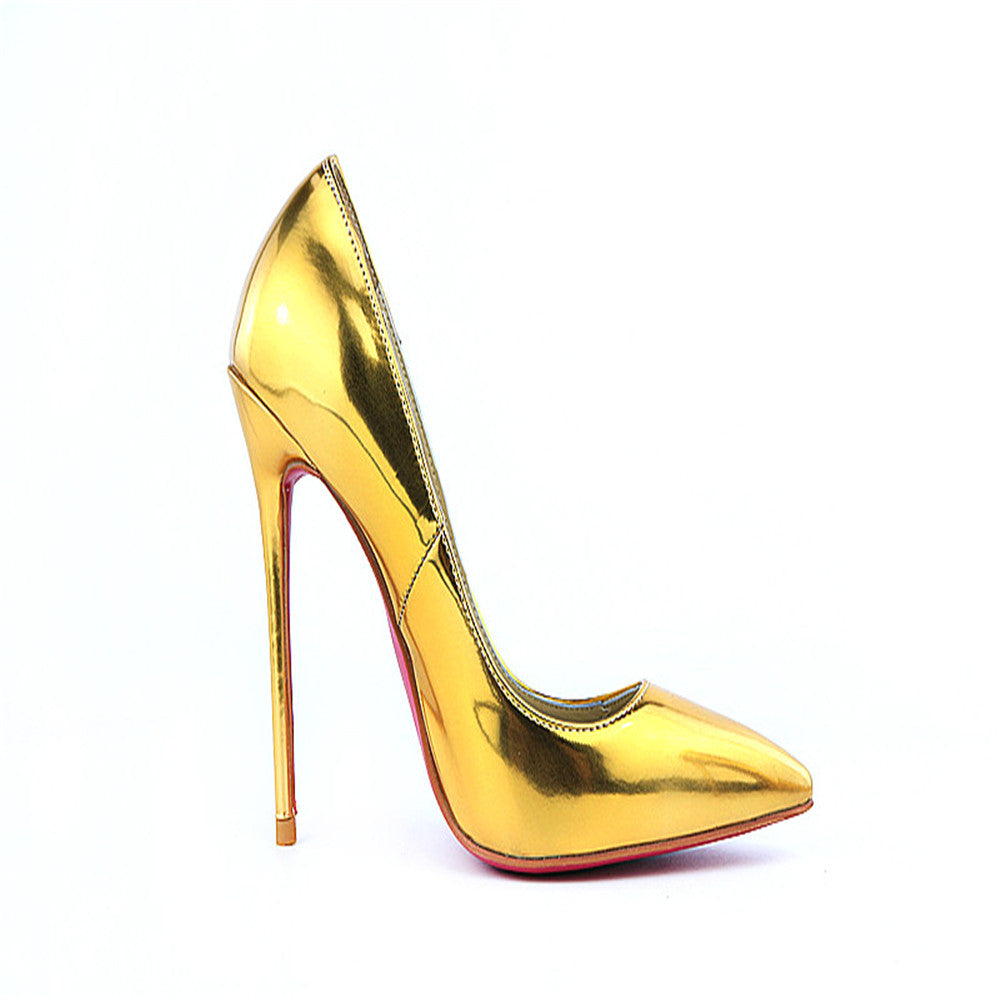 Shoes Woman JE00117 So Nice Kate Patent Leather Black Nude Gold Heels Pigalle Fashion Wedding Shoes Women Pumps