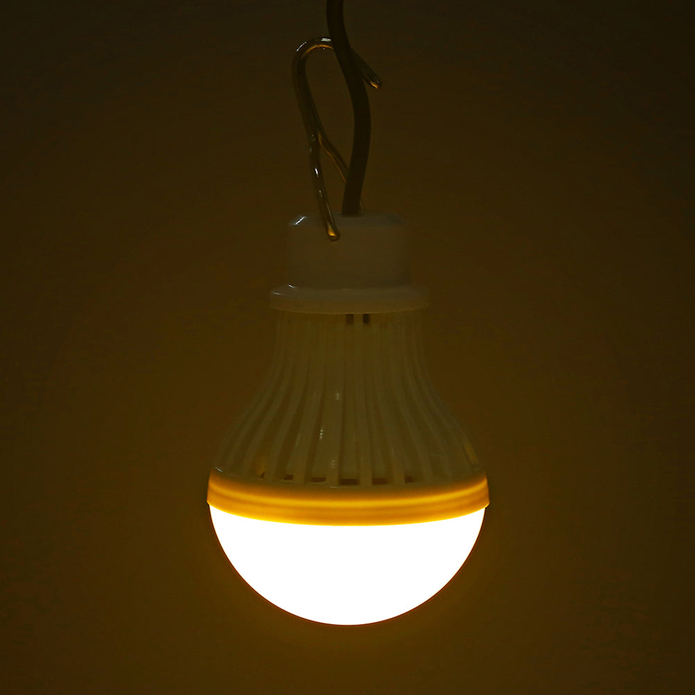 Portable 5W 5V USB LED Light Bulb Home Emergency Outdoor Camping Switch Lamp