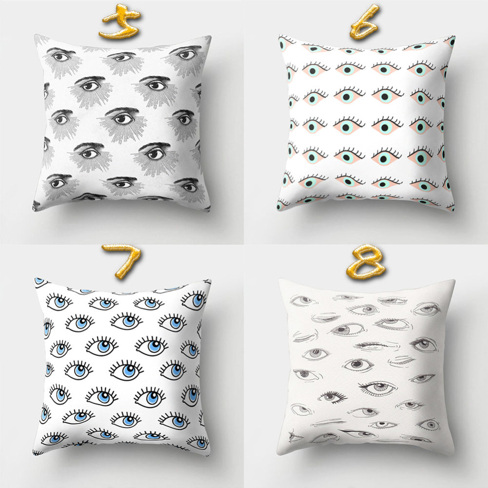 Eyes Print Pattern Throw Pillow Case Bed Sofa Waist Cushion Cover Home Decor