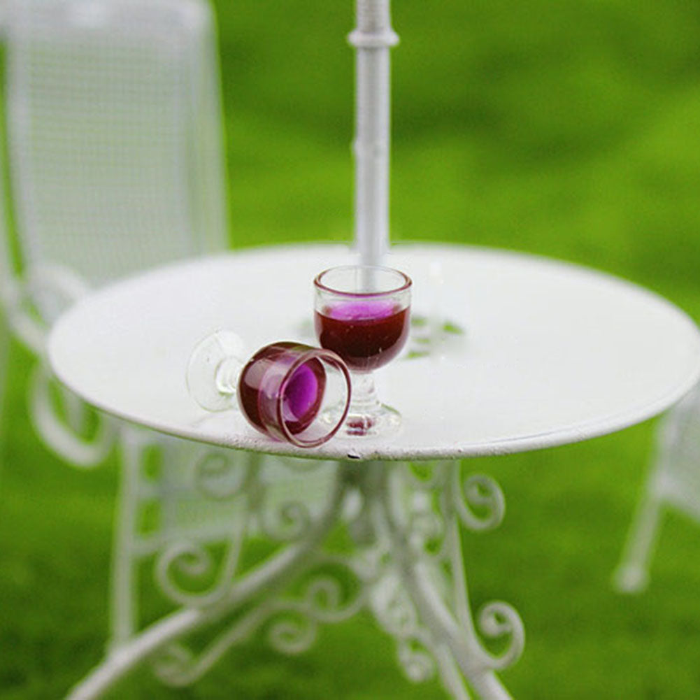 Mini Wine Glass Miniature Food Dollhouse 1:6 1:12 House Model Decor Supplies