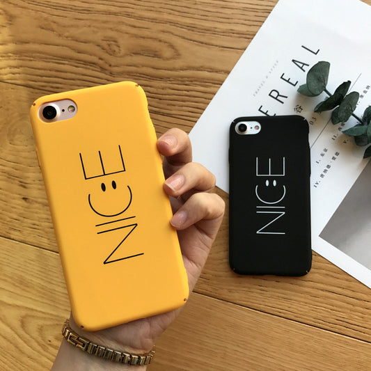 Phone Cases For iPhone 6 6s 7 Plus Case Yellow Black NICE Letter Plastic For Apple iPhone 7 Plus Mobile Phone Cover Case