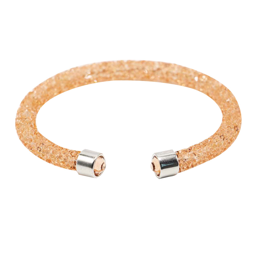 Women Fashion Full Pave Rhinestone Bracelet Open Bangle Jewelry Party Gift