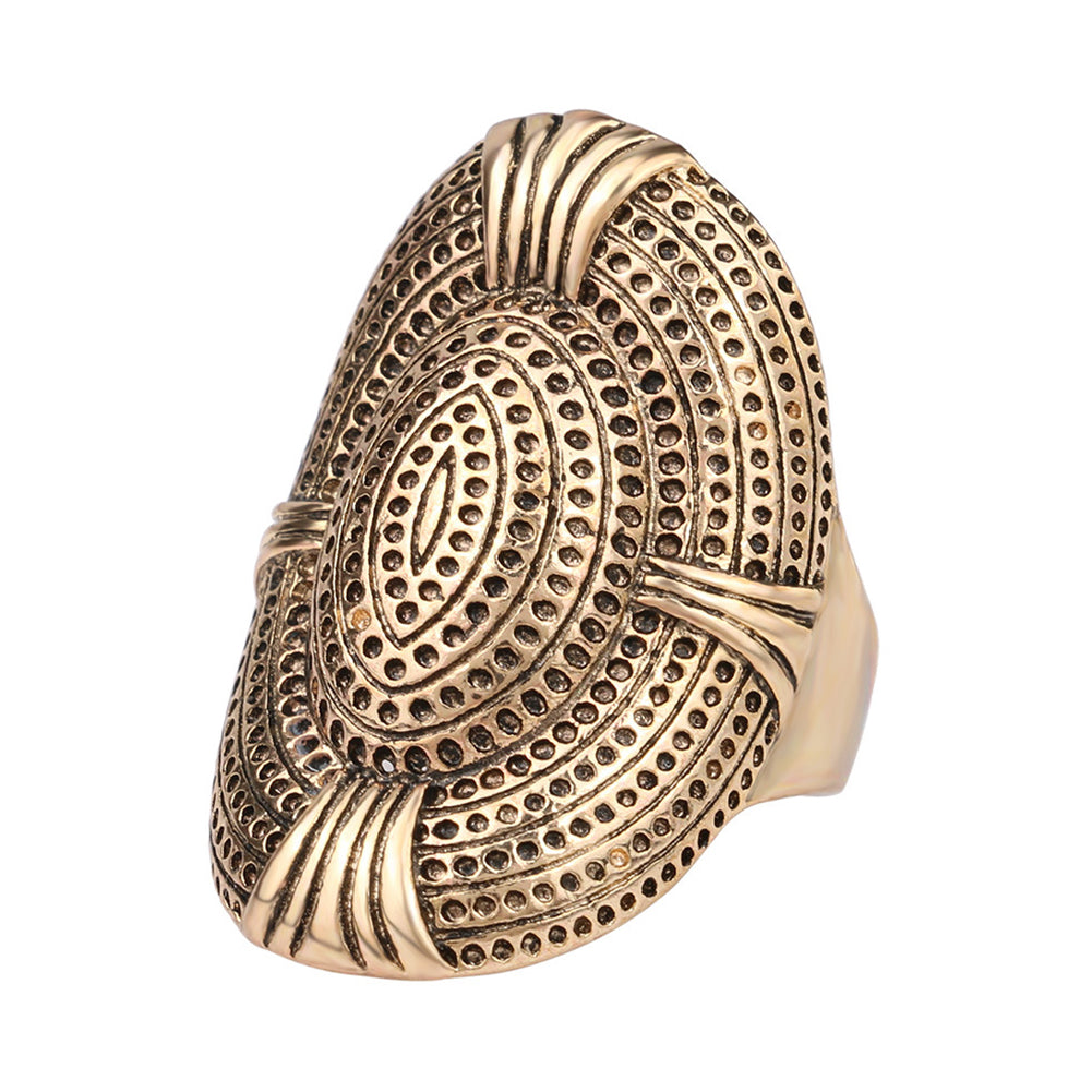 Creative Exaggerate Mesh Holes Design Alloy Finger Ring Men Women Jewelry Gift