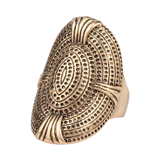 Creative Exaggerate Mesh Holes Design Alloy Finger Ring Men Women Jewelry Gift