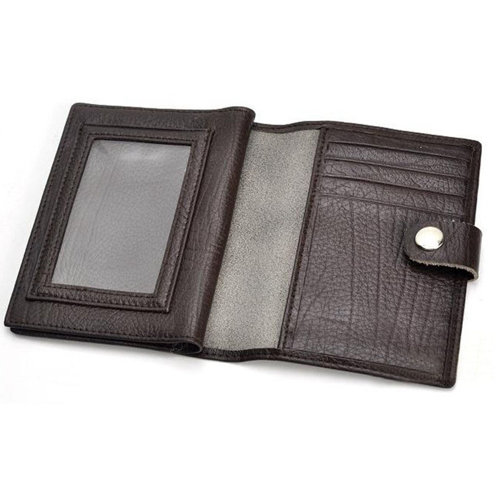 Genuine Leather Thin Driver's License Male Card Holder Wallet For Men