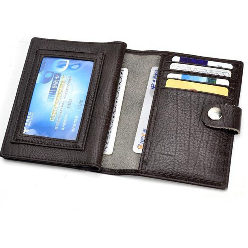 Genuine Leather Thin Driver's License Male Card Holder Wallet For Men