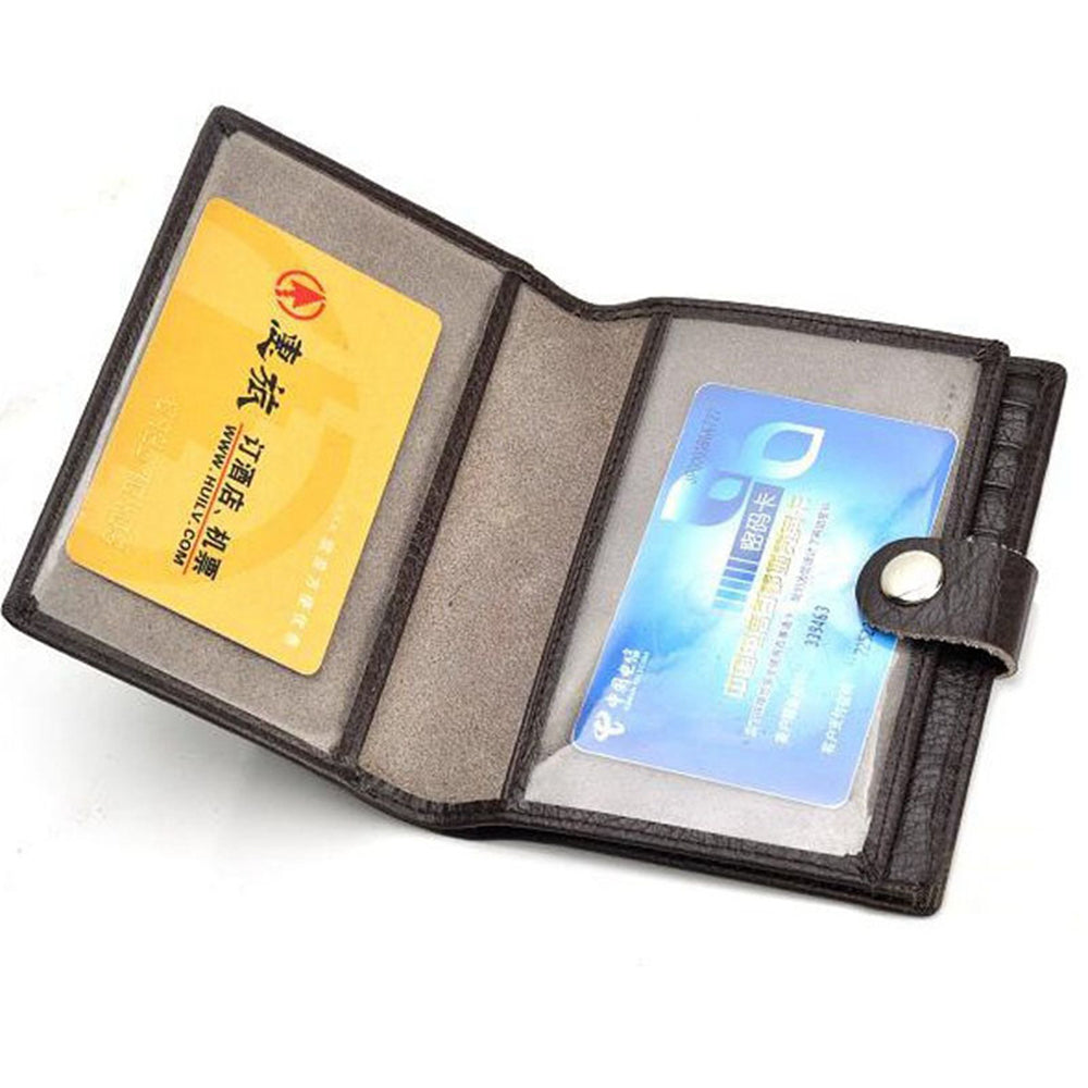 Genuine Leather Thin Driver's License Male Card Holder Wallet For Men