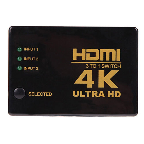 3 in 1 out HDMI Switch Hub Switcher Adapter for 4K*2K HDMI 3D TV HDCP Repeater