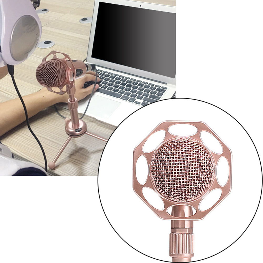 3.5mm Portable Omnidirectional XLR Cable Karaoke Singing Computer Microphone Mic