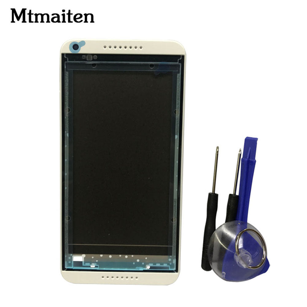 Front Face Bezel Frame LCD holder Plate Chassis Part For HTC Desire 816 Faceplate Front Housing LCD Panel Frame Cover Free tools