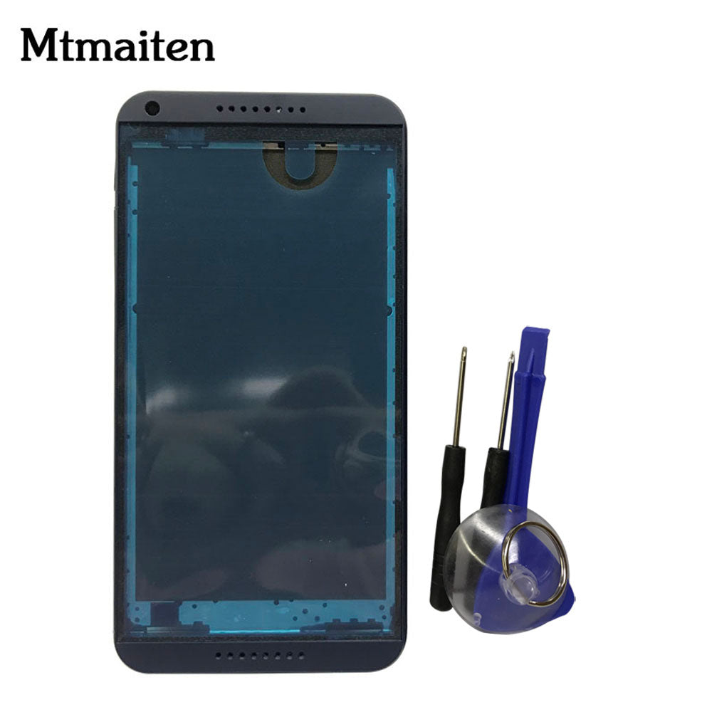 Front Face Bezel Frame LCD holder Plate Chassis Part For HTC Desire 816 Faceplate Front Housing LCD Panel Frame Cover Free tools
