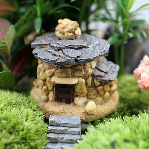 Fairy Garden Miniature Stone House Random Style Craft Micro Landscape Decoration