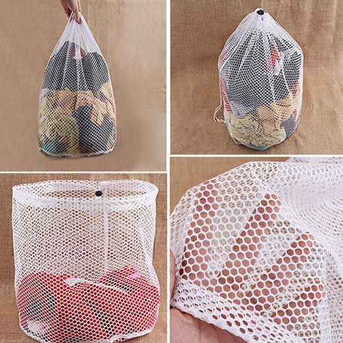 Washing Machine Clothes Underwear Locking Drawstring Laundry Mesh Net Pouch Bag