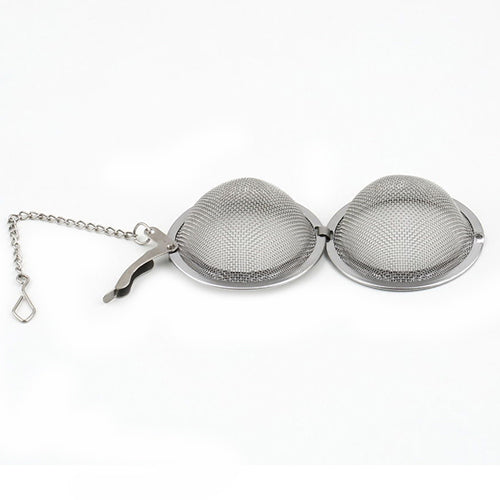 Stainless Steel Infuser Strainer Mesh Tea Spoon Locking Spice Egg Shaped Ball