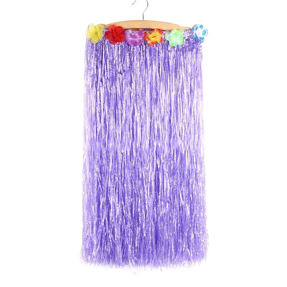 60/80cm Hawaiian Hula Grass Flower Party Dress Skirt Beach Dance Adult Costume