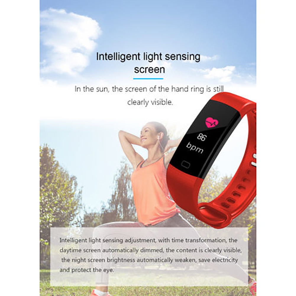 Blood Pressure Heart Rate Sleep Monitor Pedometer Sports Fitness Smart Bracelet