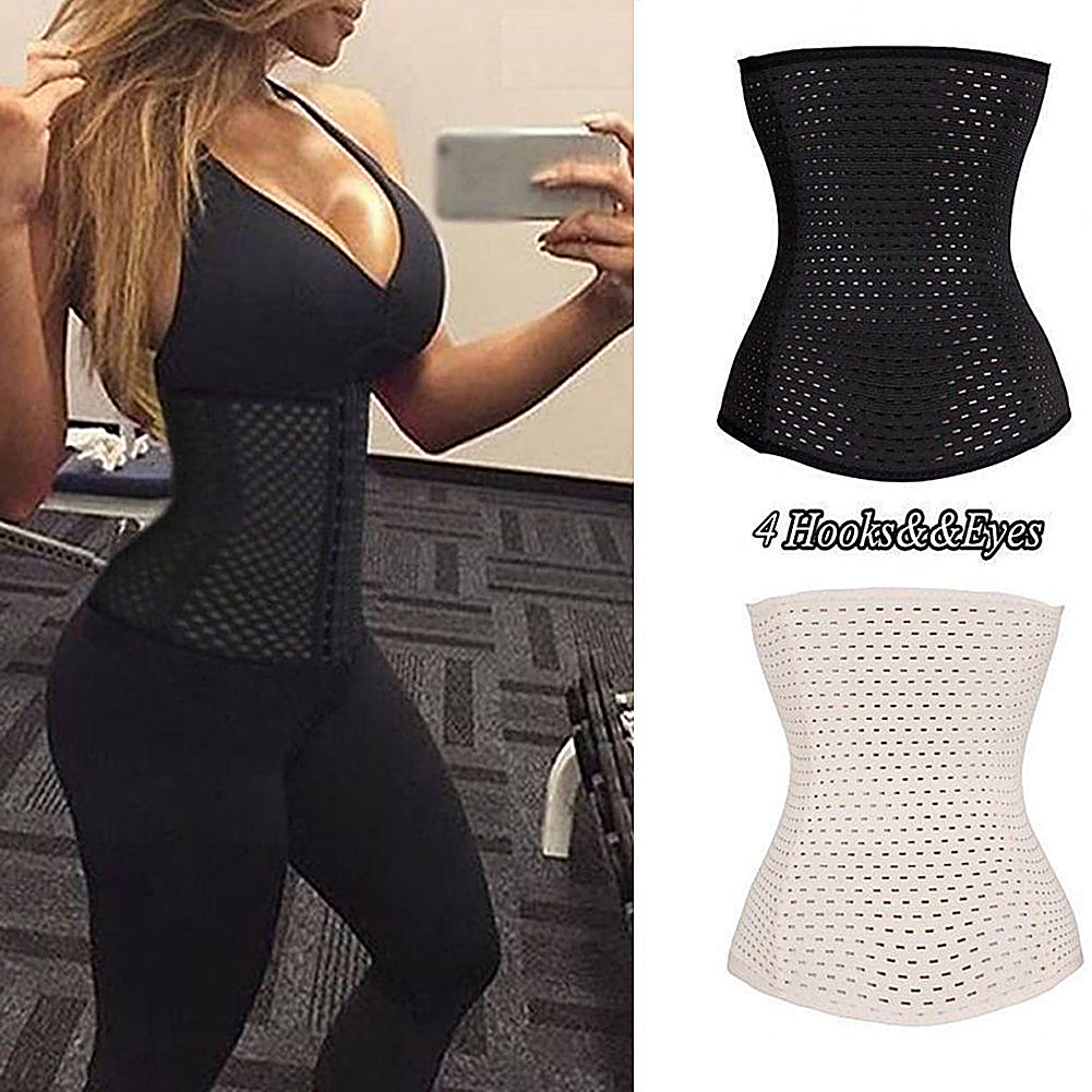 Women Breathable Underbust Corset Waist Tummy Control Trainer Belt Body Shaper