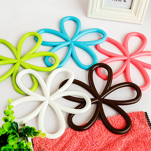 New Flower Shape PVC Anti-Slip Table Insulation Mat Heat Pad Kitchen Placemats