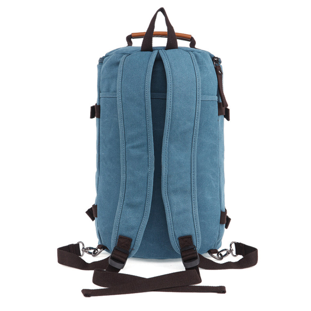 Men Vintage Canvas Backpack Camping Gym Zip Luggage Sports Travel Crossbody Bag