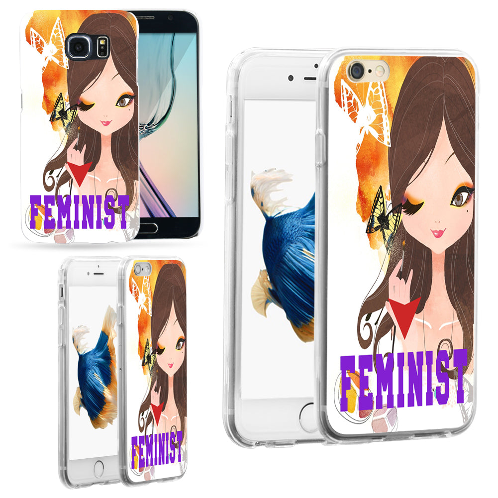 Feminist Beauty Girl Phone Case Cover for iPhone 6 7 Samsung Galaxy S6 S7 Plus