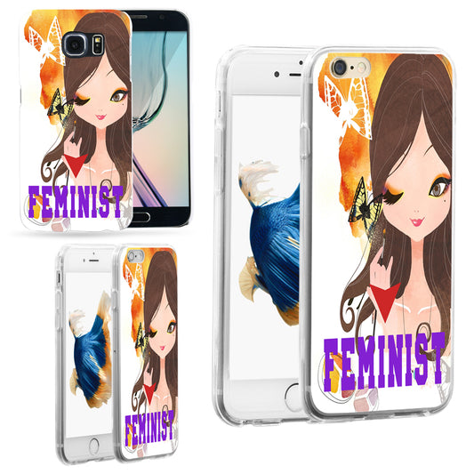 Feminist Beauty Girl Phone Case Cover for iPhone 6 7 Samsung Galaxy S6 S7 Plus