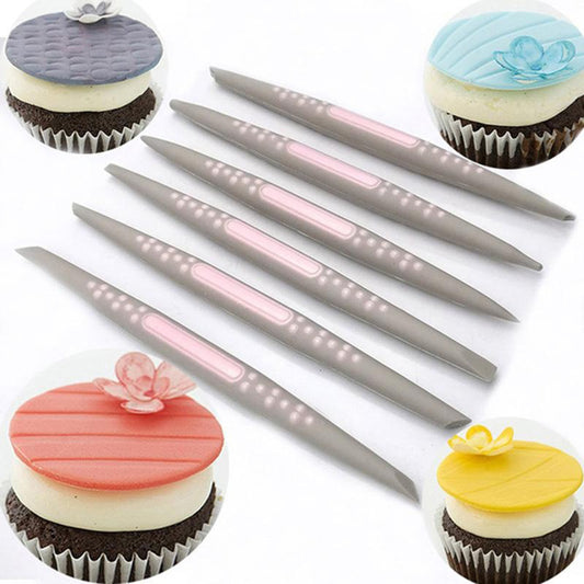 6Pcs/Set Fondant Sugar Soft Tip Shapers Cake Flower Modelling Craft Clay Tool