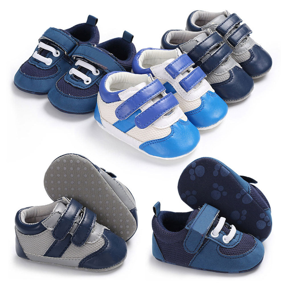 Infant Newborn Baby Mesh Magic Tape Anti-slip Soft Sole Prewalker Toddler Shoes