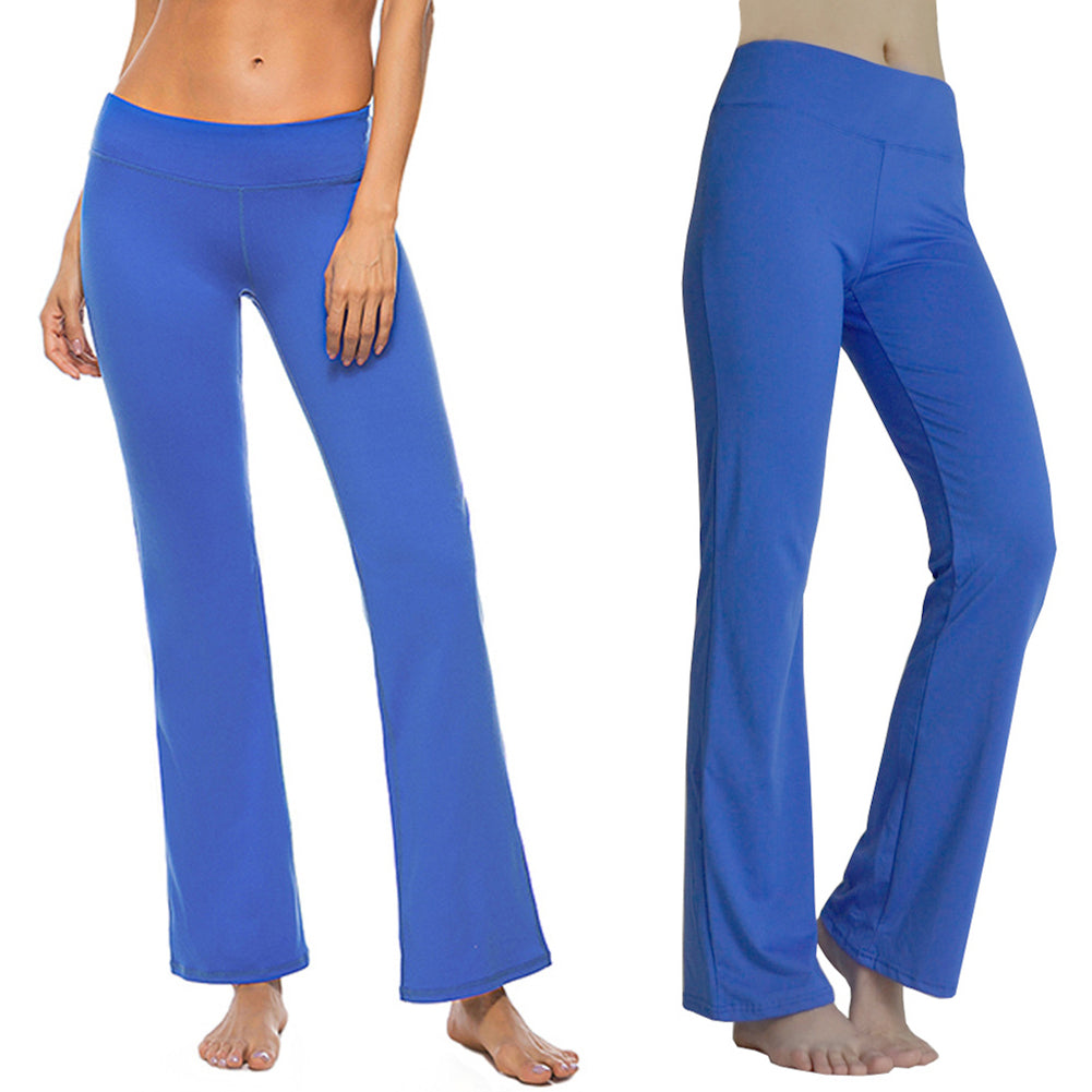 Solid Color Elastic Women's Gym Fitness Yoga Casual Loose Long Pants Trousers