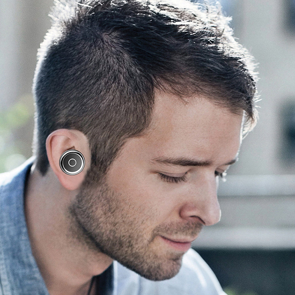 In-Ear Bluetooth Headset Earpiece with Mic Wireless Earphone for iPhone Samsung