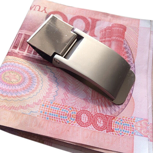 Stainless Steel Spring Money Cash Clip Pocket Slim ID Credit Card Money Holder