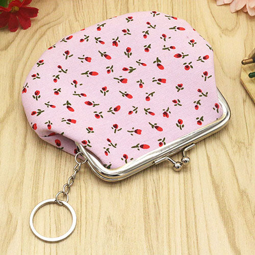 Women's Lovely Floral Pattern Card Change Holder Mini Wallet Clutch Coin Purse