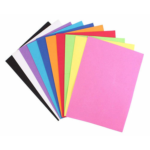 10 Sheets Multicolor A4 Sponge EVA Foam Paper Kids Handmade DIY Hand Craft Paper