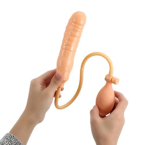 Smooth Inflatable Dildo Pump Sexy Toy Butt Plug Blow Up Health Care Product