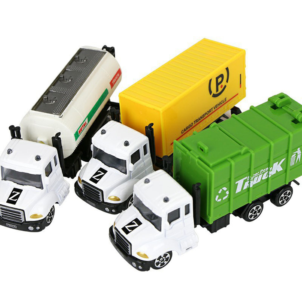 Mini 1:64 Scale Aerial Ladder Fire Truck Simulation Car Model Children Kids Toy