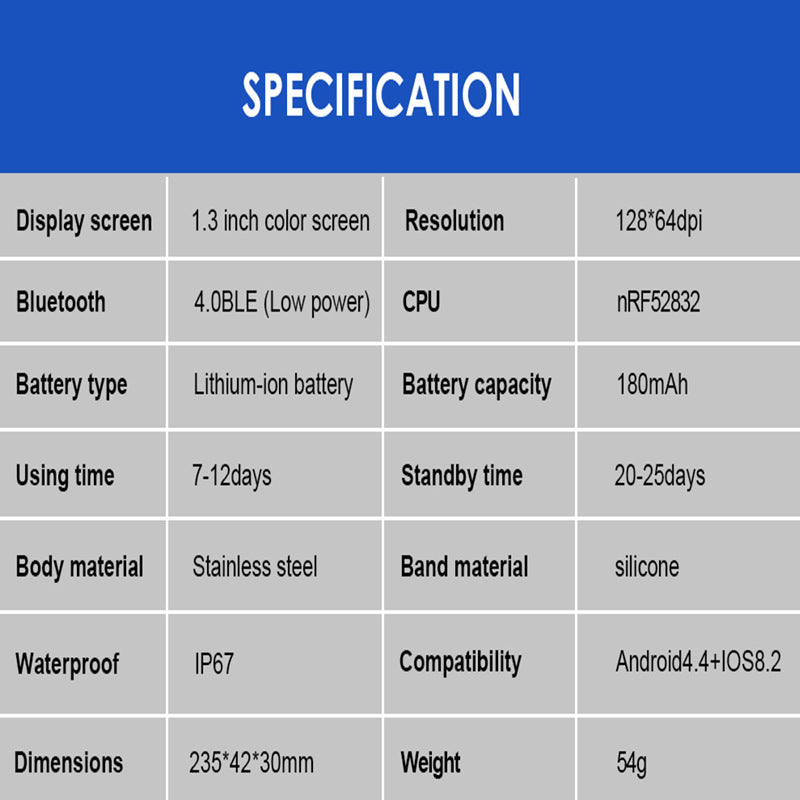 CK12 20-25 Day Long Standby Multilingual Smart Bracelet