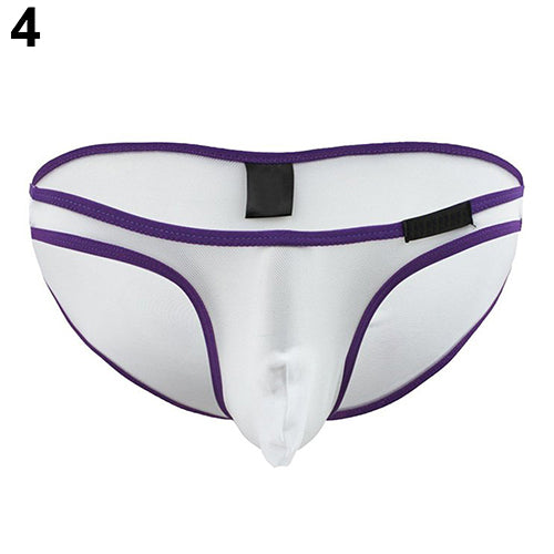 Men's Sexy Mesh Bulge Pouch Pants Bikini Briefs Underwear Low Rise Boxers