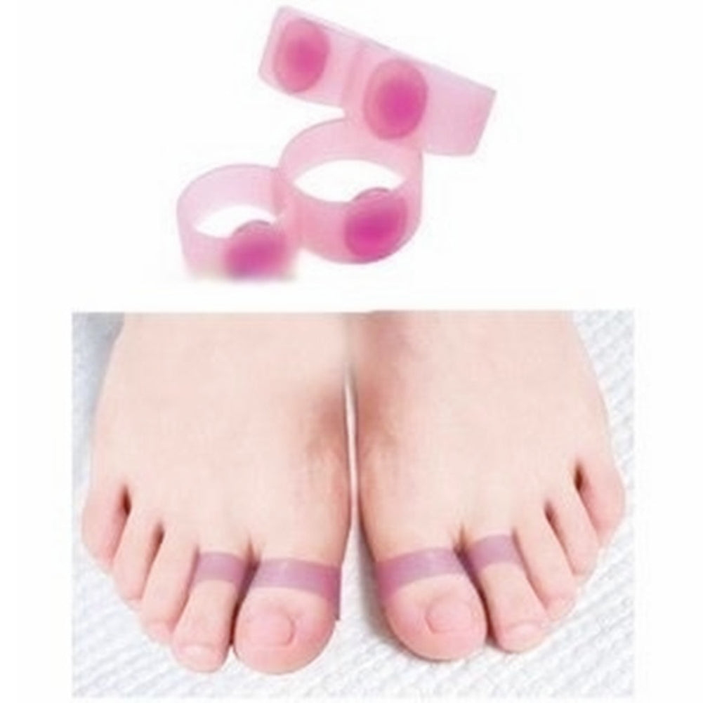 1Pair Magnet Lose Weight Slim Loss Toe Ring Silicon Sticker Foot Massage Tool