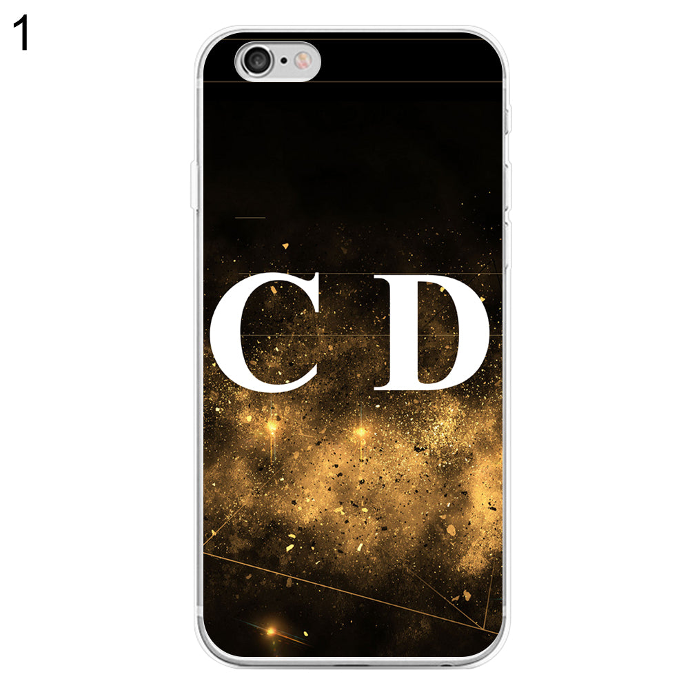 Stylish CD Letter Print Phone Case Cover for iPhone 7 Plus Samsung Galaxy S6 S5