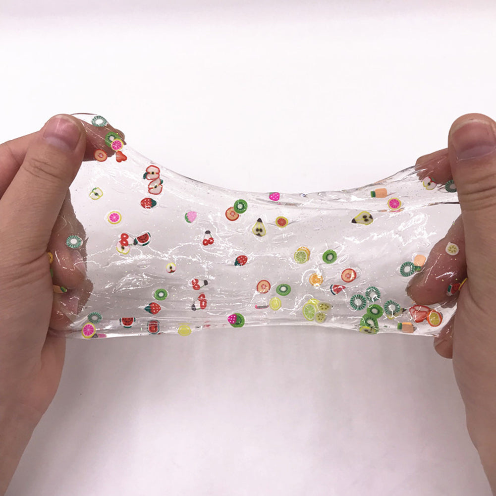 Colorful Soft Slime Fruit Slices Scented Stress Relief Adult Kid Toy Sludge Toys