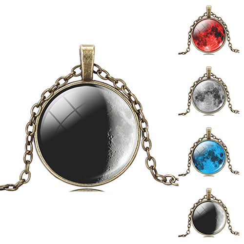 Unisex Universe Galaxy Nebula Glass Dome Cabochon Pendant Chain Necklace Gift